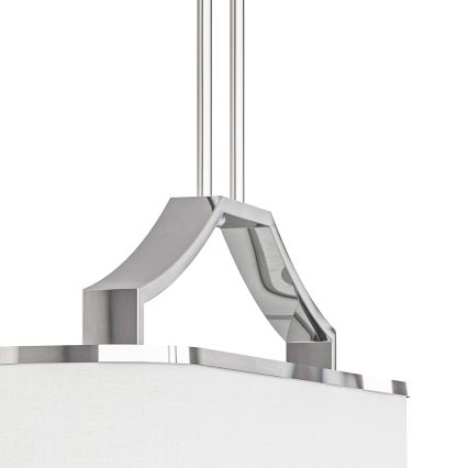Open Design OR84849 - Lustră pe tijă GERDO OVALE 6xE14/12W/230V crom lucios/alb