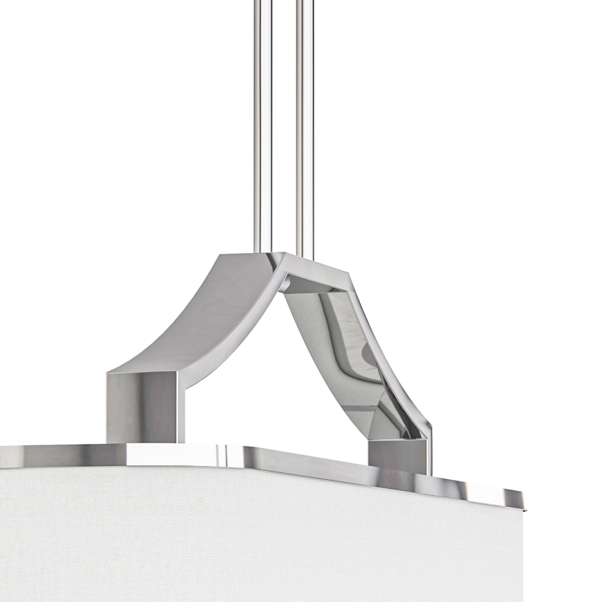Open Design OR84849 - Lustră pe tijă GERDO OVALE 6xE14/12W/230V crom lucios/alb