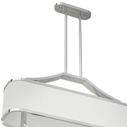 Open Design OR84849 - Lustră pe tijă GERDO OVALE 6xE14/12W/230V crom lucios/alb