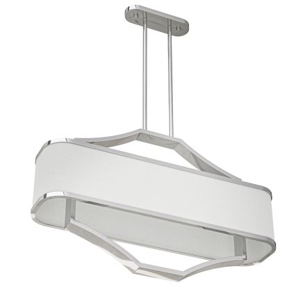 Open Design OR84849 - Lustră pe tijă GERDO OVALE 6xE14/12W/230V crom lucios/alb