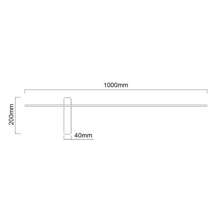 Open Design OR85075 - Aplică de perete LED BENE, 10,5 W, 230 V, 100 cm, auriu