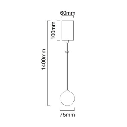 Open Design OR85099 - Lustră LED suspendată pe cablu BOLICINA, LED 5W/230V, aurie
