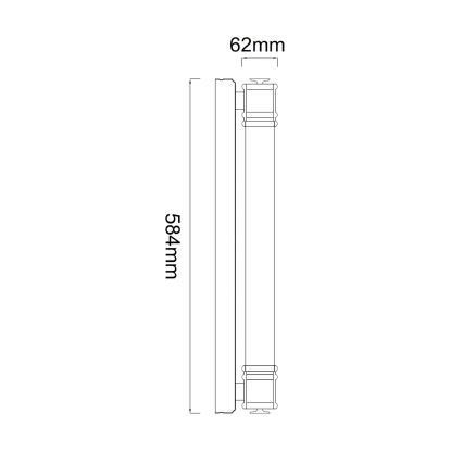 Open Design OR85235 - Aplică LED pentru oglindă de baie OMI, 13W, 230V, 58 cm, IP44, crom lucios