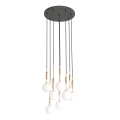 Open Design OR85334 - Candelabru suspendat pe cablu ERO 8xG9/8W/230V auriu