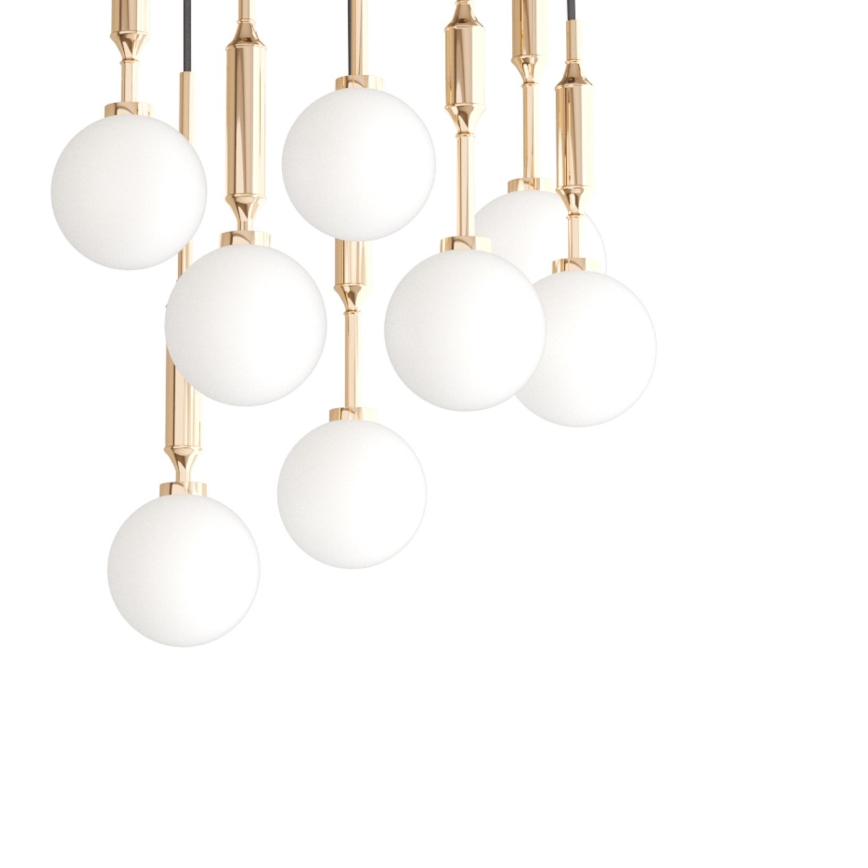 Open Design OR85334 - Candelabru suspendat pe cablu ERO 8xG9/8W/230V auriu