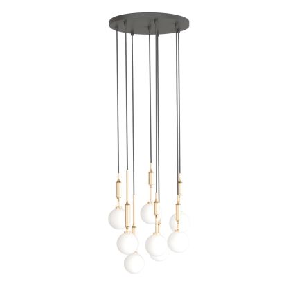 Open Design OR85334 - Candelabru suspendat pe cablu ERO 8xG9/8W/230V auriu