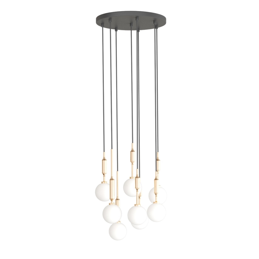 Open Design OR85334 - Candelabru suspendat pe cablu ERO 8xG9/8W/230V auriu