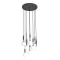 Open Design OR85341 - Lustră suspendată pe cablu ERO 8xG9/8W/230V, neagră