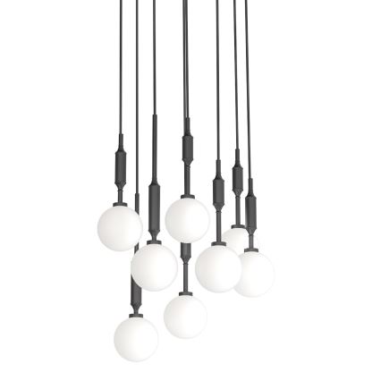 Open Design OR85341 - Lustră suspendată pe cablu ERO 8xG9/8W/230V, neagră