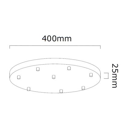 Open Design OR85341 - Lustră suspendată pe cablu ERO 8xG9/8W/230V, neagră
