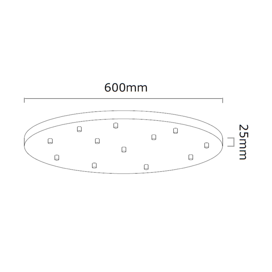Open Design OR85389 - Lustră suspendată pe cablu ERO, 12 x G9, 8W, 230V, crom lucios