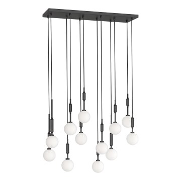 Open Design OR85464 - Lustră suspendată pe cablu ERO 12xG9/8W/230V neagră