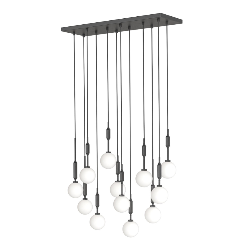 Open Design OR85464 - Lustră suspendată pe cablu ERO 12xG9/8W/230V neagră