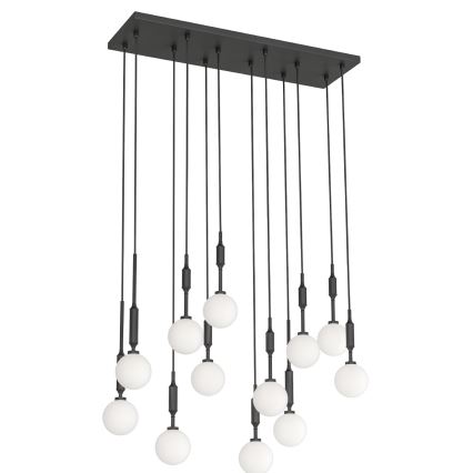 Open Design OR85464 - Lustră suspendată pe cablu ERO 12xG9/8W/230V neagră