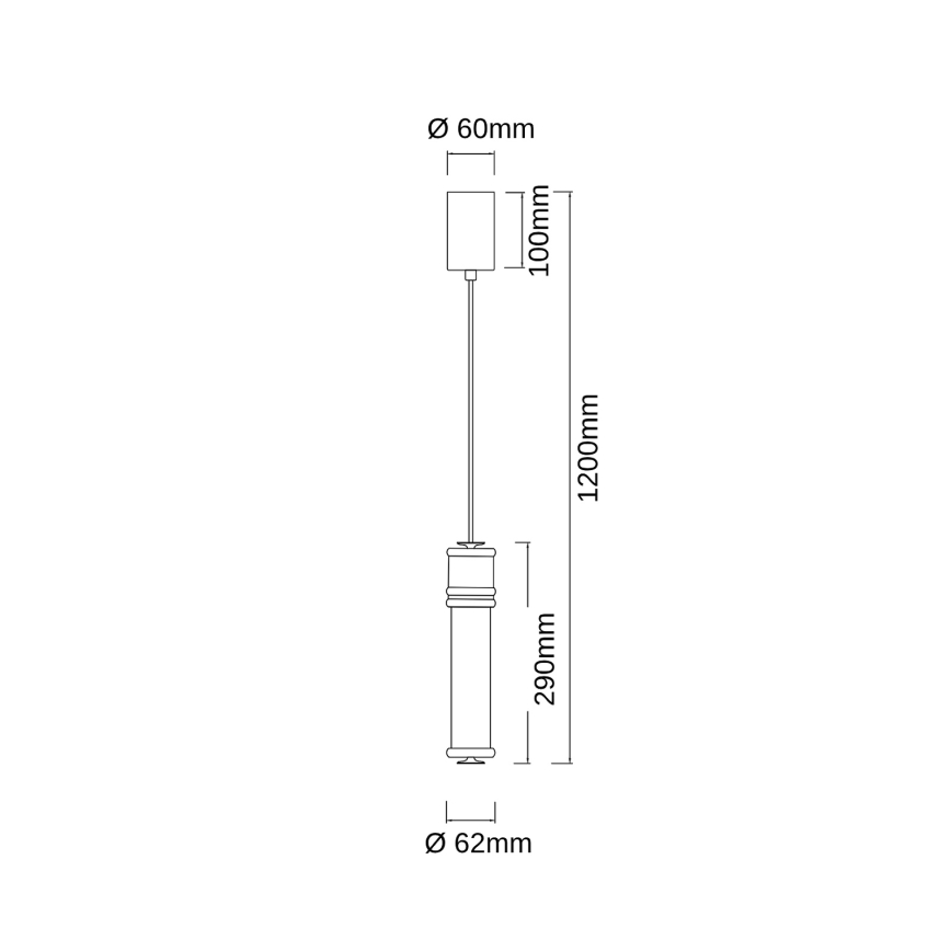 Open Design OR85730 - Pendul LED pe cablu OMI, 10 W, 230 V, crom lucios