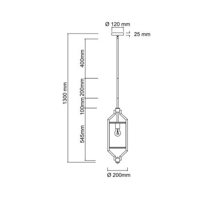 Open Design OR85860 - lustră pe tijă ZUNDO 1xE27/15W/230V alamă/alb