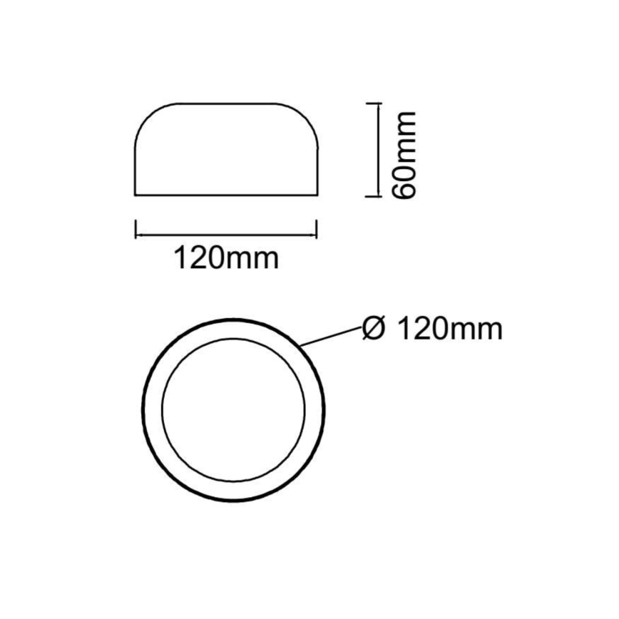 Open Design OR85891 - Plafonieră LED CEDRONE LED/8W/230V 3000/4500/6500K Ø 12 cm neagră