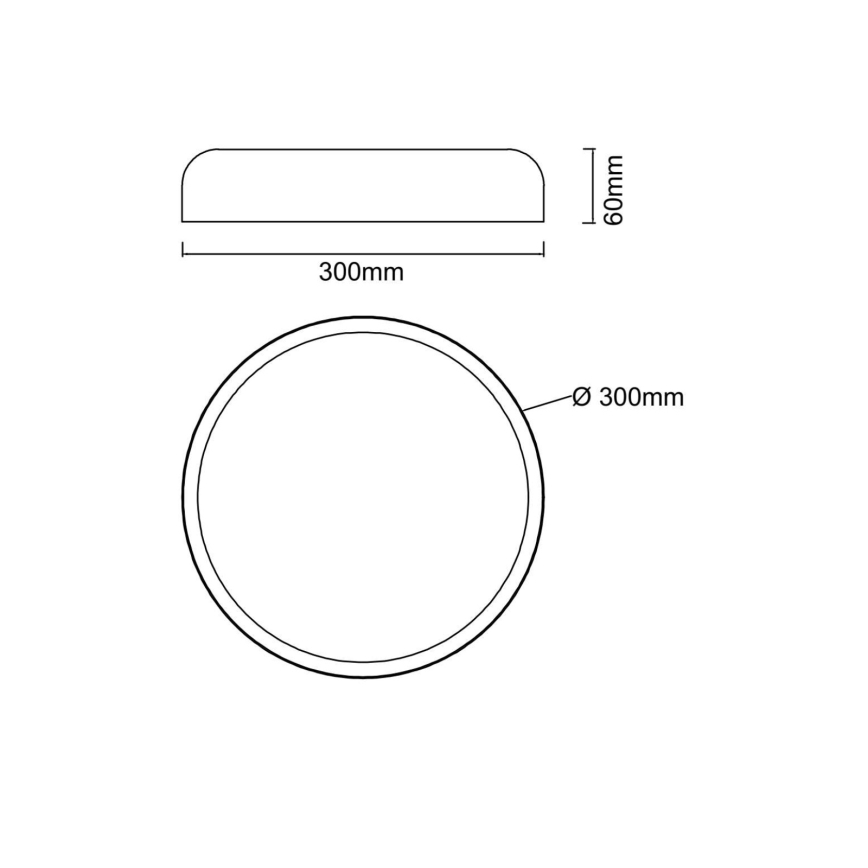 Open Design OR85952 - Plafonieră LED CEDRONE LED/25W/230V 3000/4500/6500K Ø 30 cm negru