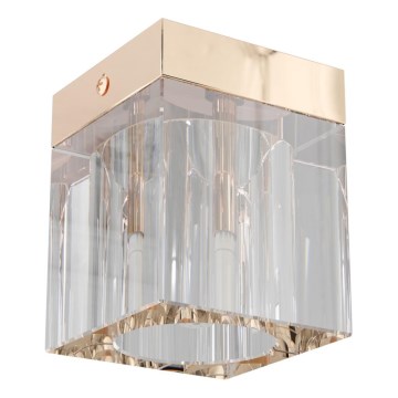 Open Design OR86188 - Lampă spot CUBO 1xG9/8W/230V sticlă transparentă/aur roz