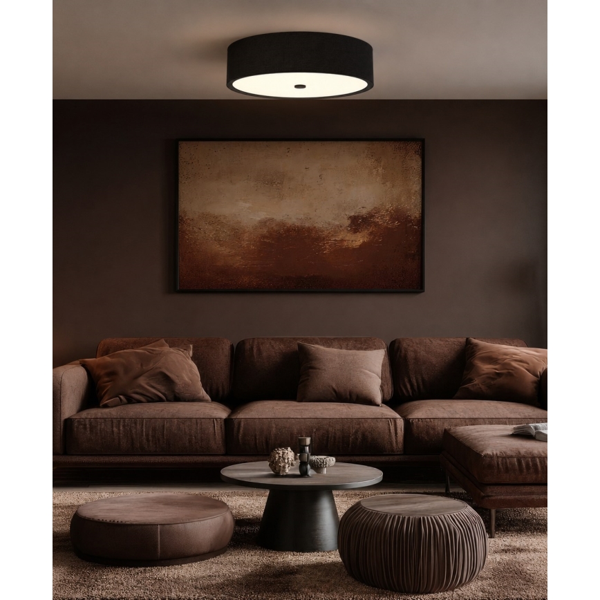 Open Design OR86584 - Plafonieră ZALINDRO 4xE27/15W/230V Ø 54,5 cm neagră