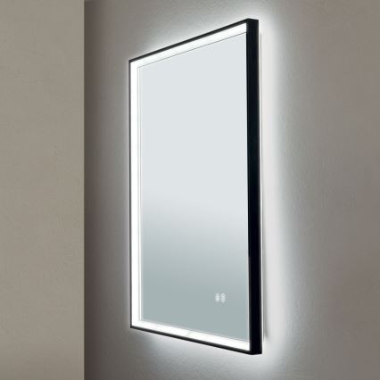 Oglindă încălzită de perete pentru baie cu iluminare FRAME LED/48W/230V 3000/4000/6000K 60x45 cm IP44