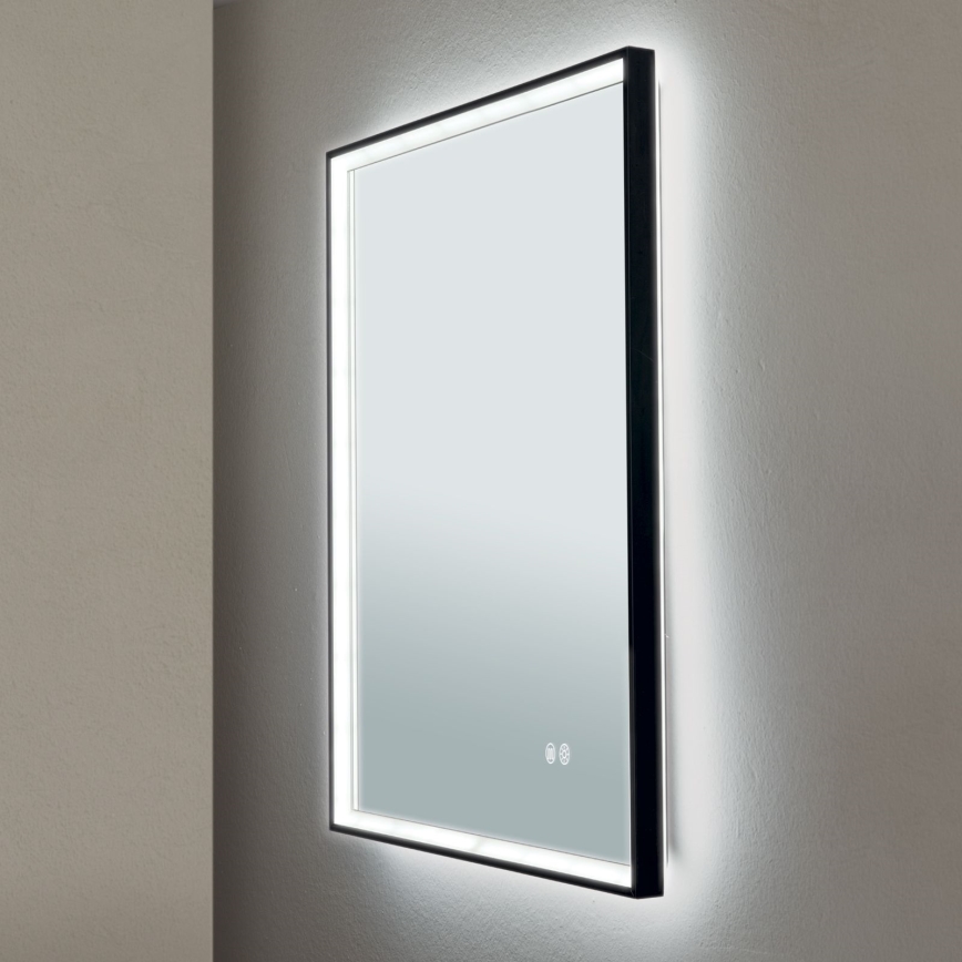 Oglindă încălzită de perete pentru baie cu iluminare FRAME LED/48W/230V 3000/4000/6000K 60x45 cm IP44
