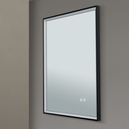 Oglindă încălzită de perete pentru baie cu iluminare FRAME LED/48W/230V 3000/4000/6000K 60x45 cm IP44