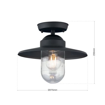 Lustră aplicată de exterior EDWARD 1xE27/60W/230V IP44 antracit