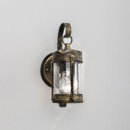 Aplică de perete pentru exterior TAVERNA 1xE27/60W/230V IP23 bronz/patină