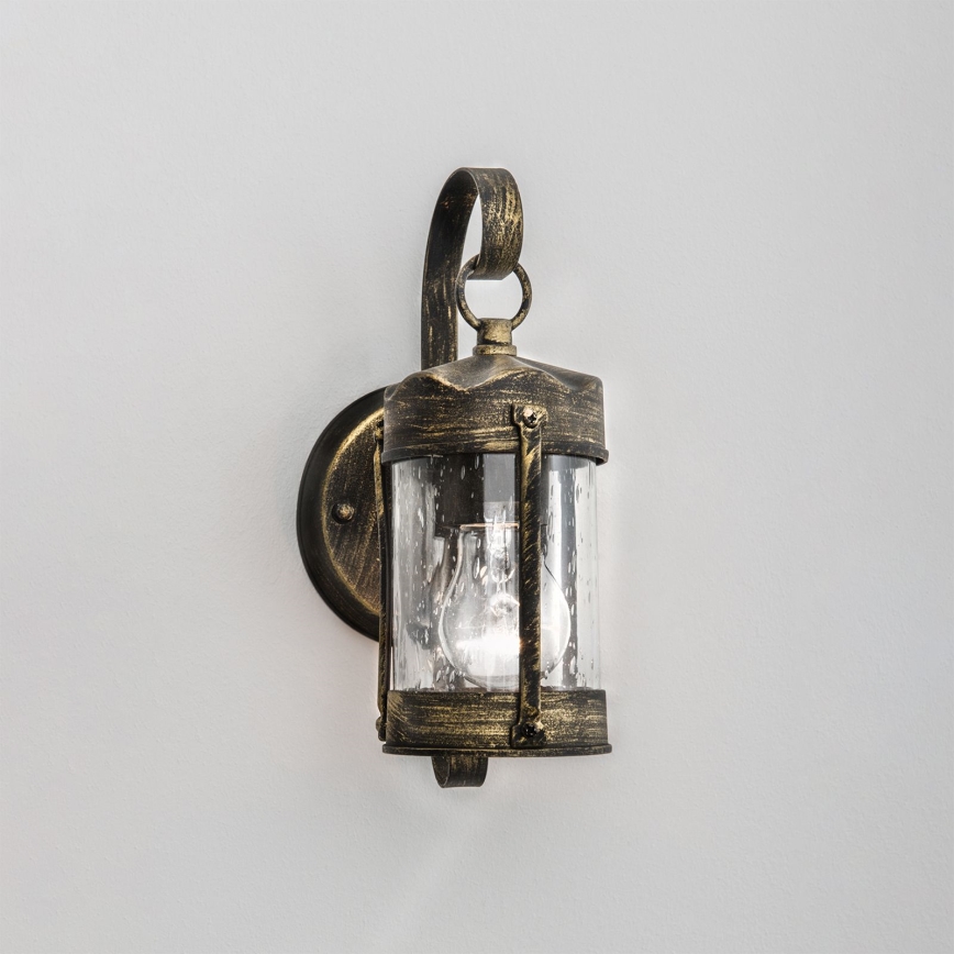 Aplică de perete pentru exterior TAVERNA 1xE27/60W/230V IP23 bronz/patină