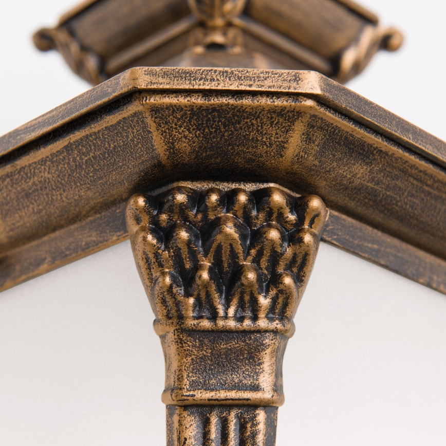 Aplică de perete pentru exterior AIKO 1xE27/60W/230V IP23 bronz/patină