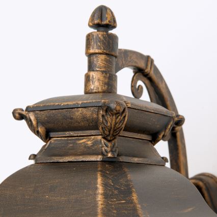 Aplica de perete pentru exterior AIKO, 1x E27, 60W, 230V, IP23, bronz/patină