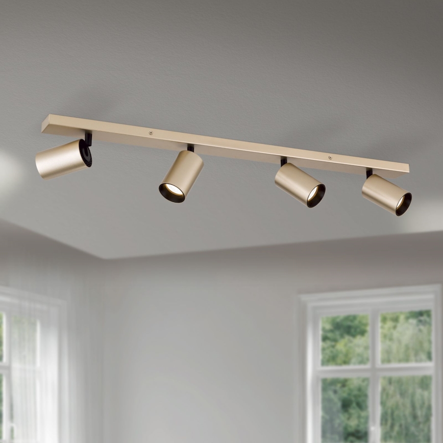 Corp de iluminat cu spoturi SEAN 4xGU10/13W/230V auriu
