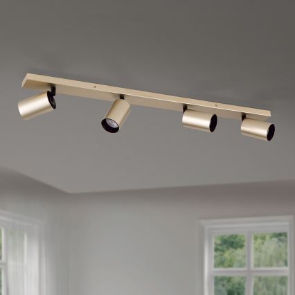 Corp de iluminat cu spoturi SEAN 4xGU10/13W/230V auriu