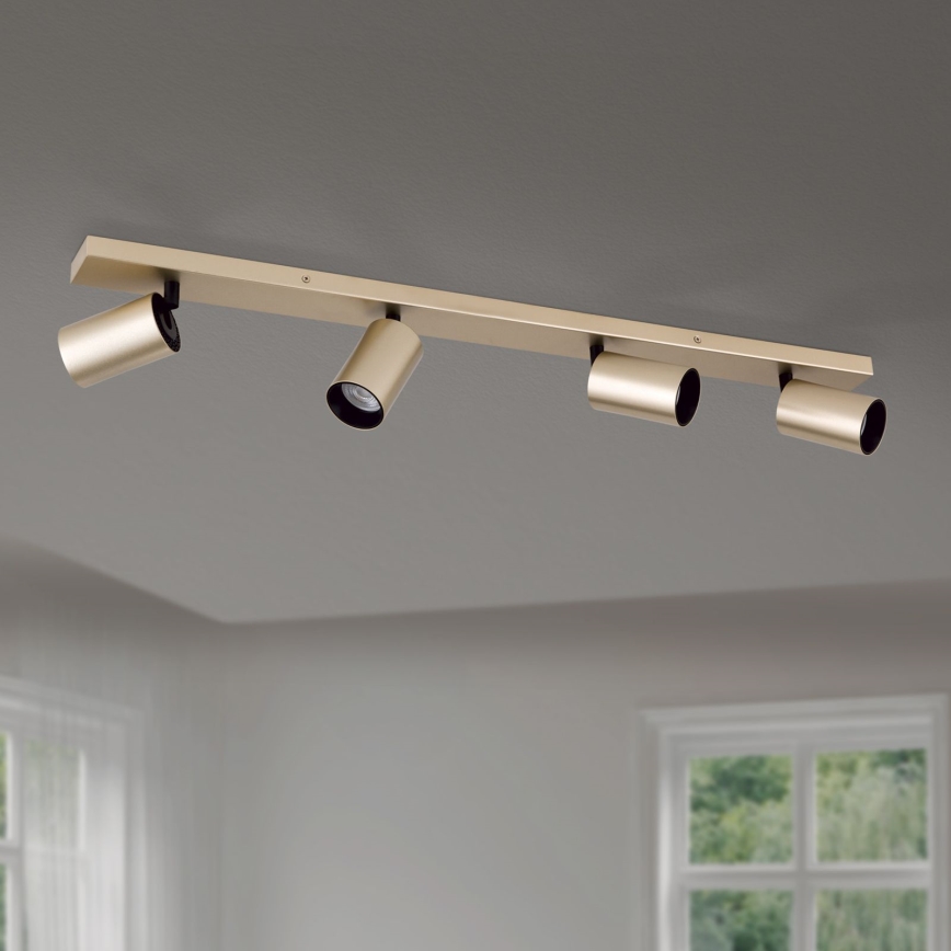 Corp de iluminat cu spoturi SEAN 4xGU10/13W/230V auriu