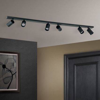 Corp de iluminat cu spoturi SEAN 6xGU10/13W/230V, negru