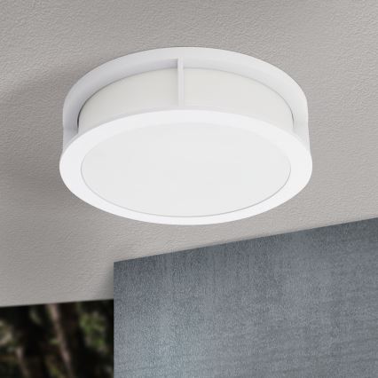 Corp de iluminat exterior HENRY, 2x E27/15W/230V, Ø 30 cm, IP44, alb