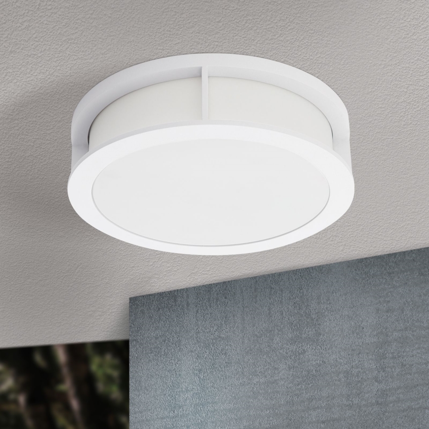 Corp de iluminat exterior HENRY, 2x E27/15W/230V, Ø 30 cm, IP44, alb