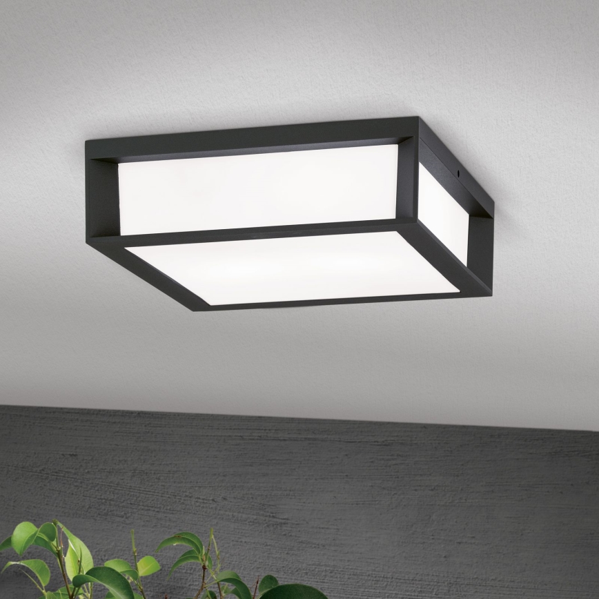 Lampă de exterior HENRY 2xE27/15W/230V 26x26 cm IP44 antracit