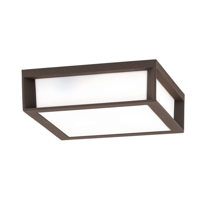 Corp de iluminat exterior HENRY, 2x E27/15W/230V, 26x26 cm, IP44, maro