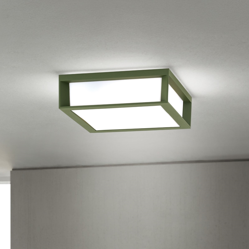 Lampă de exterior HENRY, 2xE27/15W/230V, 26x26 cm, IP44, verde