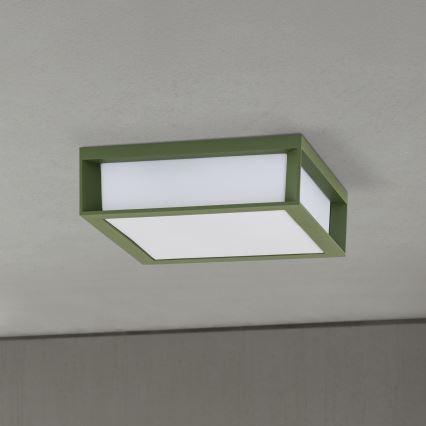 Lampă de exterior HENRY, 2xE27/15W/230V, 26x26 cm, IP44, verde