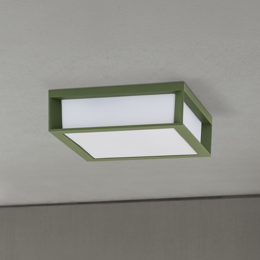 Lampă de exterior HENRY, 2xE27/15W/230V, 26x26 cm, IP44, verde