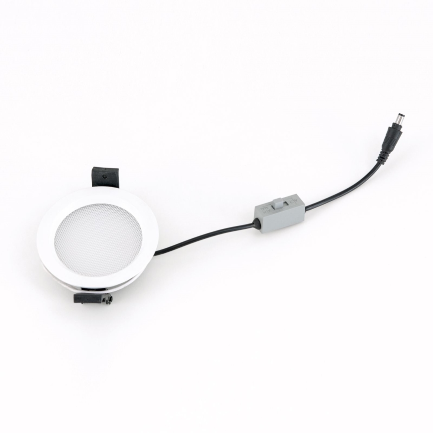 Spot LED încastrat pentru baie OFFICE, reglabil, LED/10W/230V 3000/4000/6000K, diam. 9,5 cm UGR19 IP44 alb