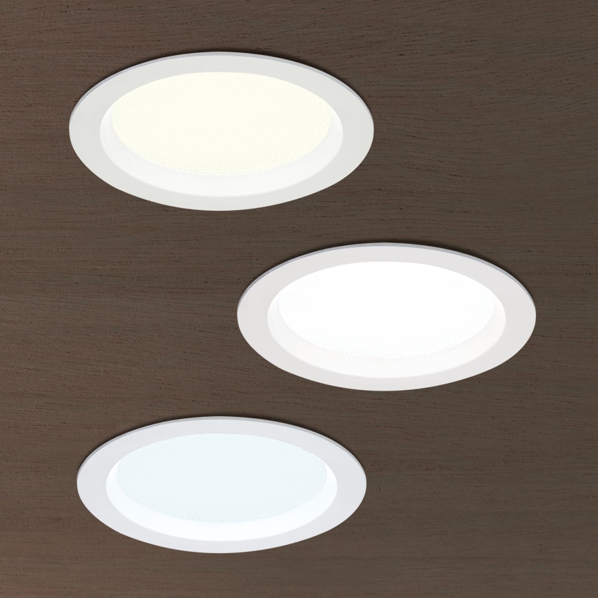 Corp de iluminat încastrat LED reglabil pentru baie OFFICE, 25W/230V, 3000/4000/6000K, Ø17 cm, UGR19, IP44, alb