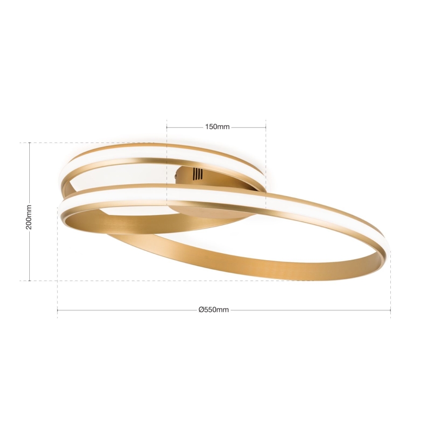 Plafonier LED dimabil CIRCUS LED/30W/230V auriu