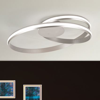 Plafonier LED dimabil CIRCUS LED/30W/230V argintiu