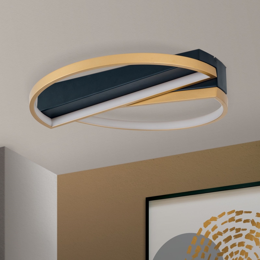 Lustr LED dimabil OLGA LED/28W/230V auriu/negru