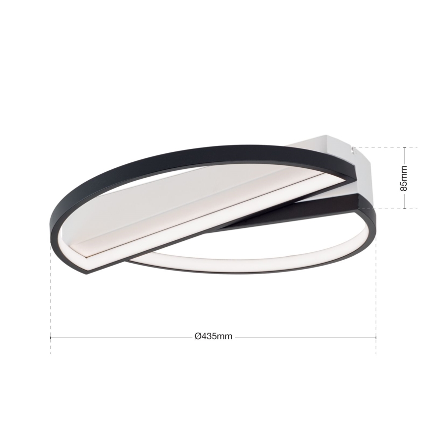 Lumină de plafon LED reglabilă OLGA LED/28W/230V negru/alb