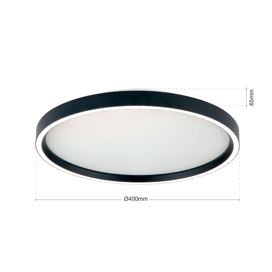 Plafonier LED cu intensitate reglabilă MASCA LED/36W/230V 2700/3350/4000K diametru 40 cm negru